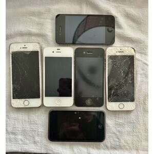Lot Of 6 Apple iPhones PARTS & REPAIR UNTESTED Iphone Ipod